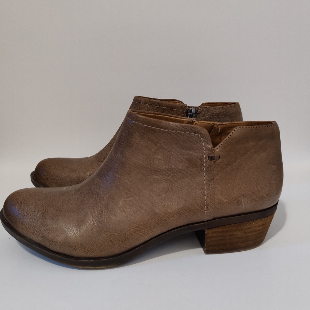 Lucky Brand Bardon Brown Leather Ankle Boots